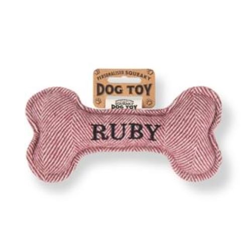 Pre Personalised Squeaky Dog Toy: Ruby