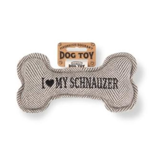 Pre Personalised Squeaky Dog Toy: Schnauzer