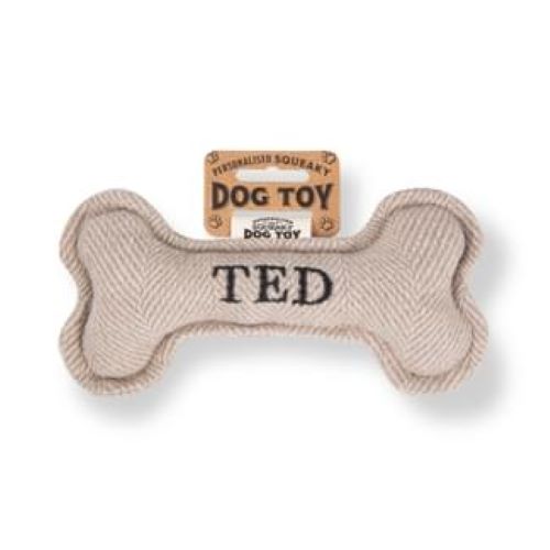 Pre Personalised Squeaky Dog Toy: Ted