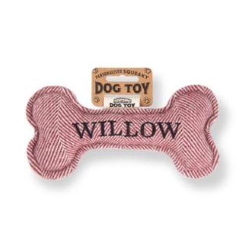 Pre Personalised Squeaky Dog Toy: Willow